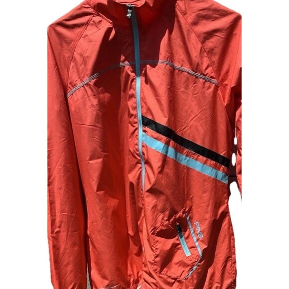 Ping Lightweight Golf Jacket Full Zip Sensorwarm Bright Orange Women's Large - Picture 1 of 15